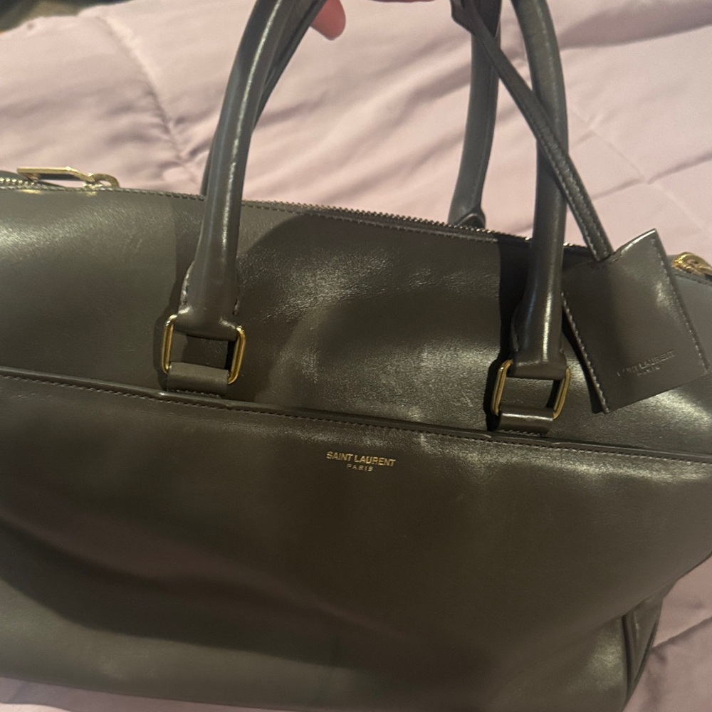 Saint Laurent Dark Gray Leather Baby duffle - Picture 13 of 13